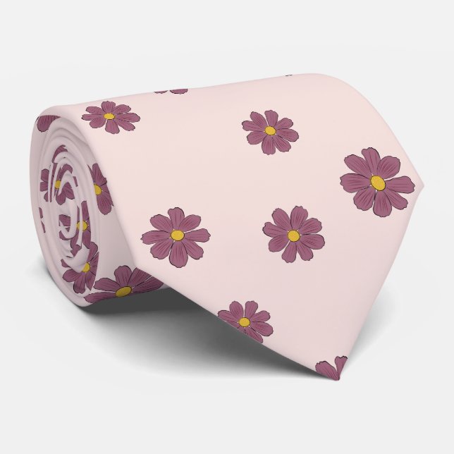Cravate Motif Fleurs mignonnes (Roulé)