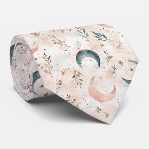 Cravate Motif floral céleste (6)