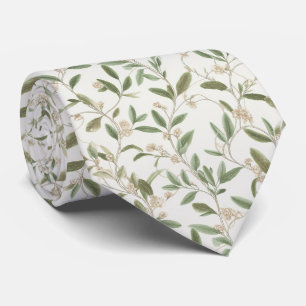 Cravate Motif floral de vigne botanique élégant