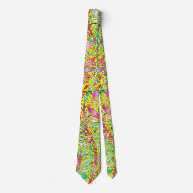 Cravate motif floral décoratif (Devant)
