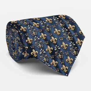 Cravate Motif floral Fleur-de-Lis