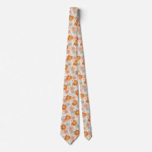 Cravate Motif floral rétro groovy sans couture de margueri