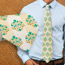 Motif floral turquoise Astor peint à la main