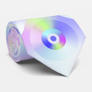 Cravate Motif fractal Iridescendant arc-en-ciel