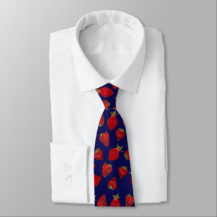 Cravate Motif fraise
