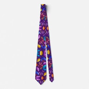 Cravate Motif génétique coloré