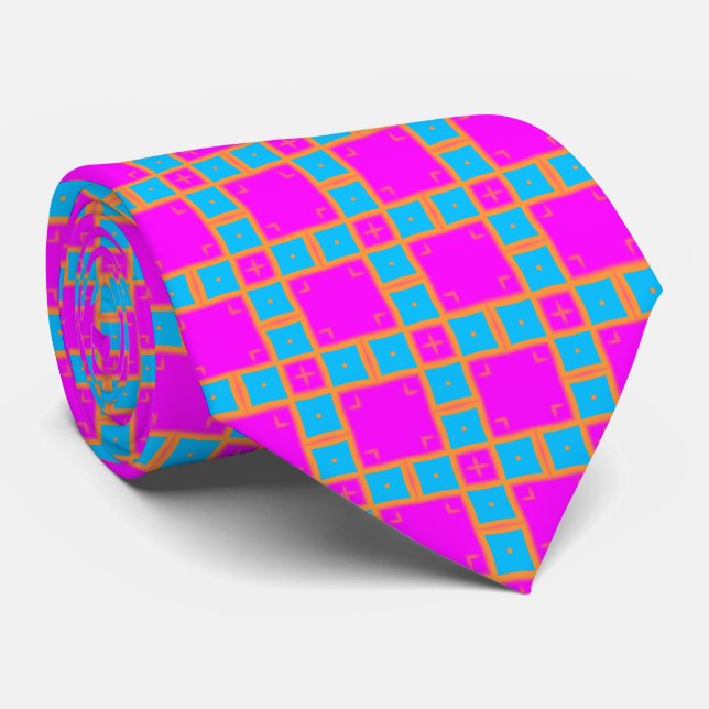 Cravate Motif géométrique 290514(02) (Roulé)