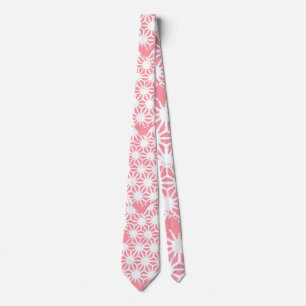 Cravate Motif géométrique corail