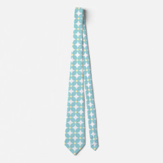 Cravate Motif géométrique de fleur bleu clair moderne