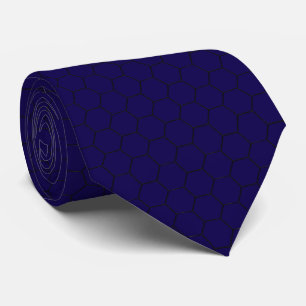 Cravate Motif Géométrique Moderne de Grille Hexagonale