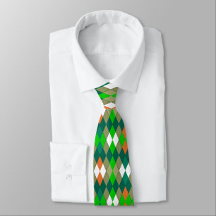 Cravate Motif géométrique multicolore losanges minimalisme