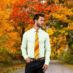 Cravate Motif géométrique rayée colorée