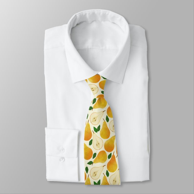Cravate Motif Golden Pears (Attaché)