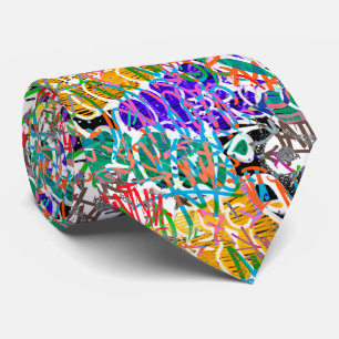 Cravate Motif Graffiti