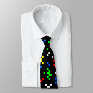 Cravate Motif graphique de jeu vidéo rétro 8 bits