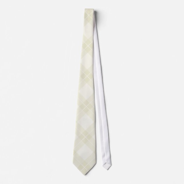 Cravate Motif Jacquard blanc (Devant)