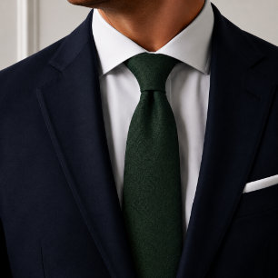 Cravate Motif jacquard vert forêt