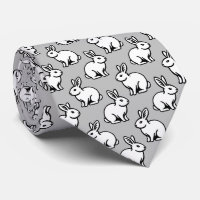 Motif lapins - Noir et Blanc avec gris clair