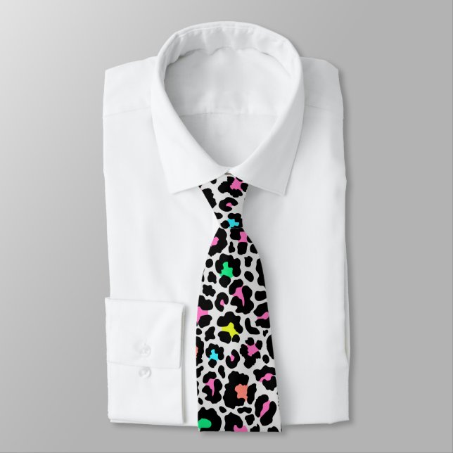 Cravate Motif léopard coloré (Attaché)