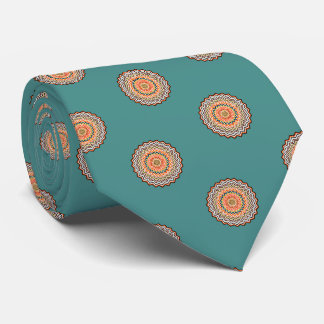 Cravate Motif Mandala Zigzag
