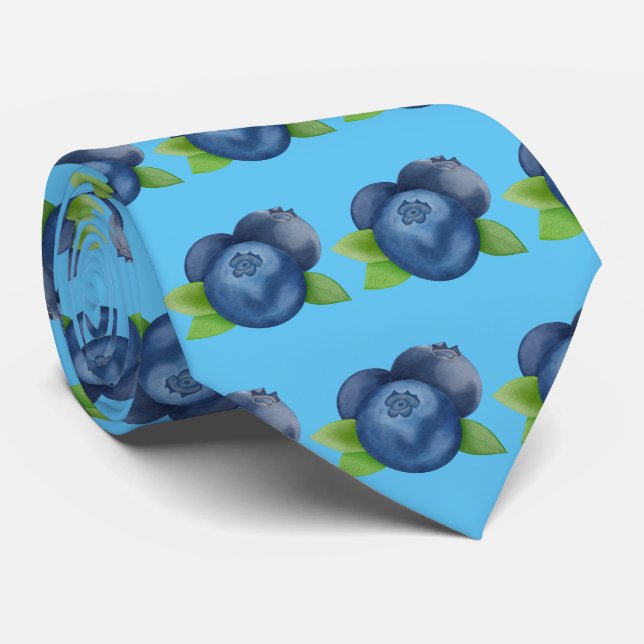 Cravate Motif mignon aux bleuets (Roulé)