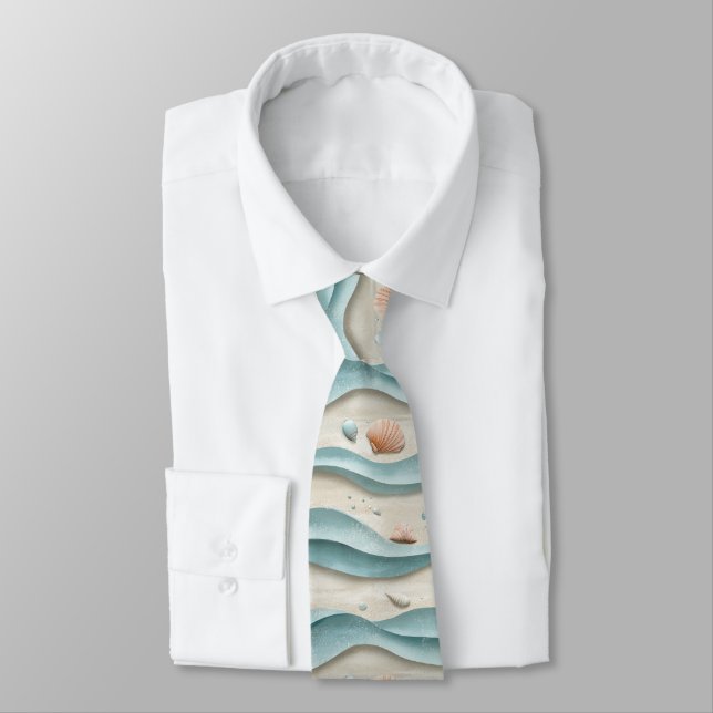 Cravate Motif minimal bohème de plage (Attaché)