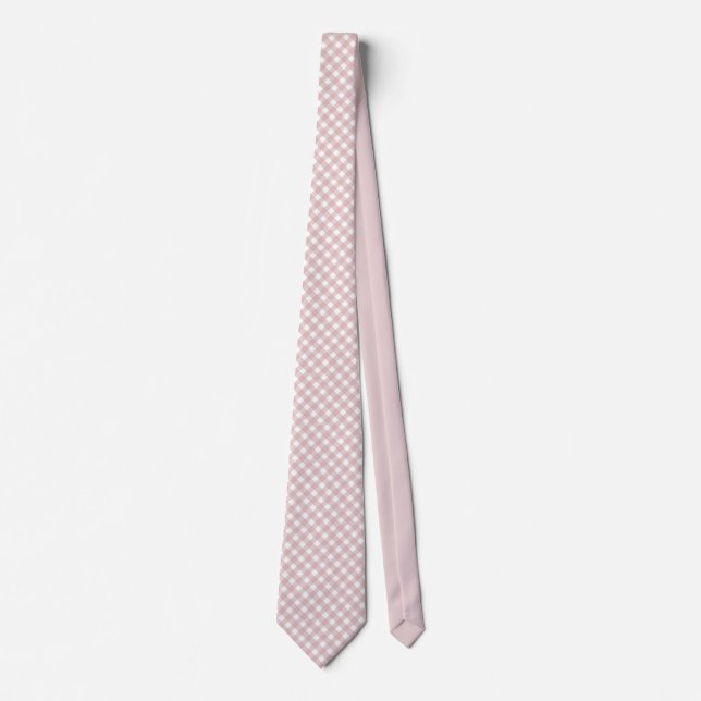 Cravate Motif minimaliste en teinte rose pâle (Devant)