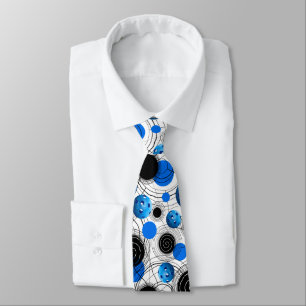Cravate Motif moderne de basket-ball bleu