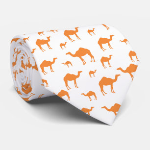 Cravate Motif moderne orange et blanc