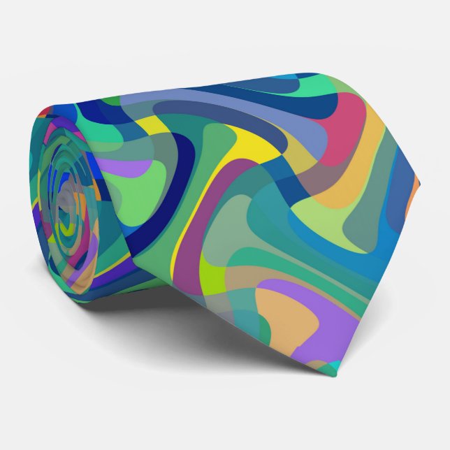 Cravate Motif multicolore (Roulé)