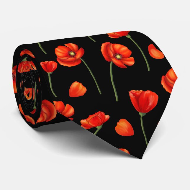 Cravate motif noir (Roulé)