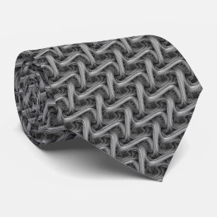 Cravate Motif noir blanc argenté élégant