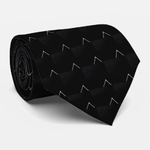 Cravate Motif noir blanc V élégant