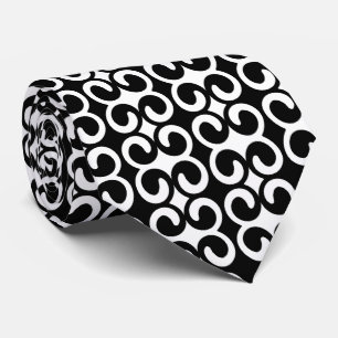 Cravate Motif noir et blanc chic