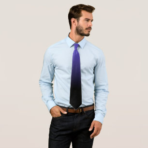 Cravate Motif ombré bleu océan et noir