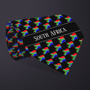 Cravate Motif ondulé du drapeau de l'Afrique du Sud