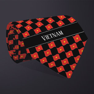 Cravate Motif ondulé du drapeau du Vietnam