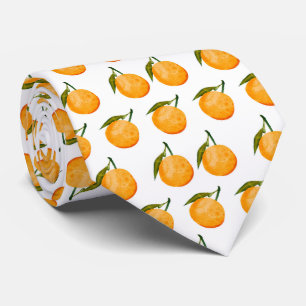 Cravate Motif orange aquarelle