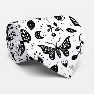 Cravate Motif papillon de mite mystique