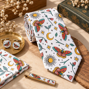 Cravate Motif papillon de mite mystique