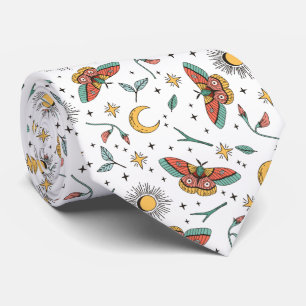 Cravate Motif papillon de mite mystique