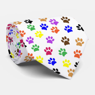 Cravate Motif PawPrints coloré