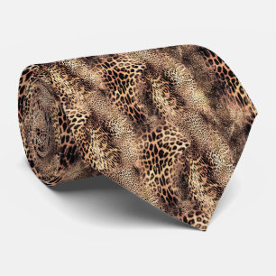 Cravate Motif Peau de Léopard