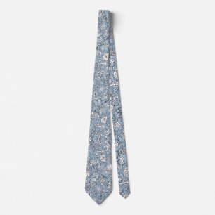 Cravate motif persan bleu-clair
