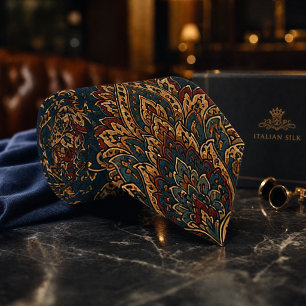 Cravate Motif persan damassé de luxe sans couture Vi orn