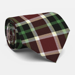 Cravate Motif plat bleu Tartan blanc foncé bordeaux