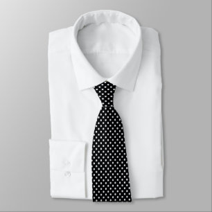 Cravate Motif Pois noir blanc