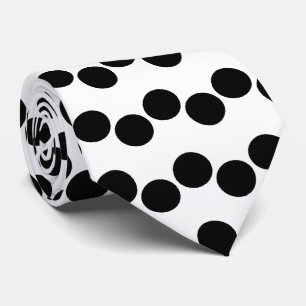 Cravate Motif Pois noir blanc