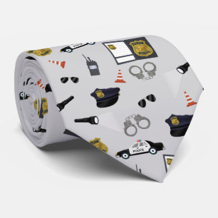 Cravate Motif Policier Policier Flic