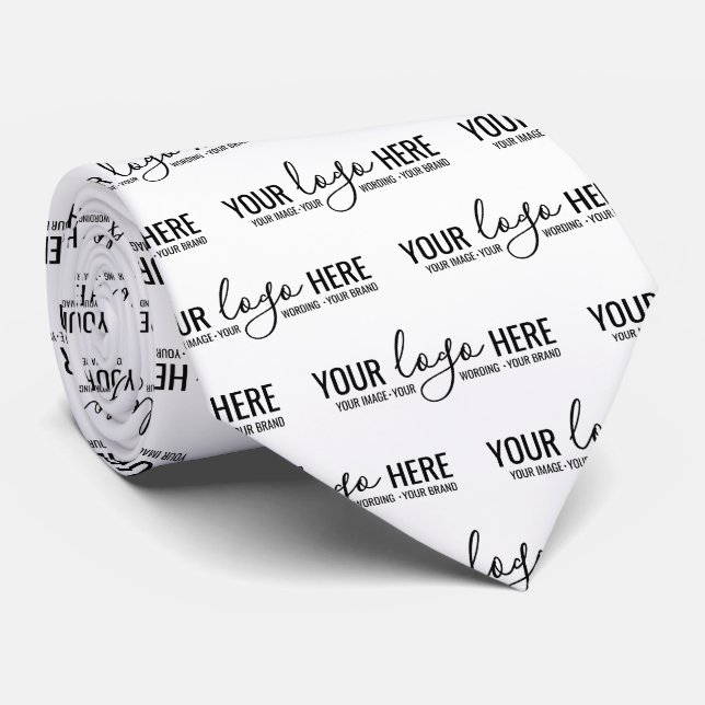 Cravate Motif promotionnel du logo de l'entreprise personn (Roulé)